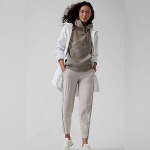 Athleta Brooklyn Mid Rise Ankle Pant In Gray‎ Stripe